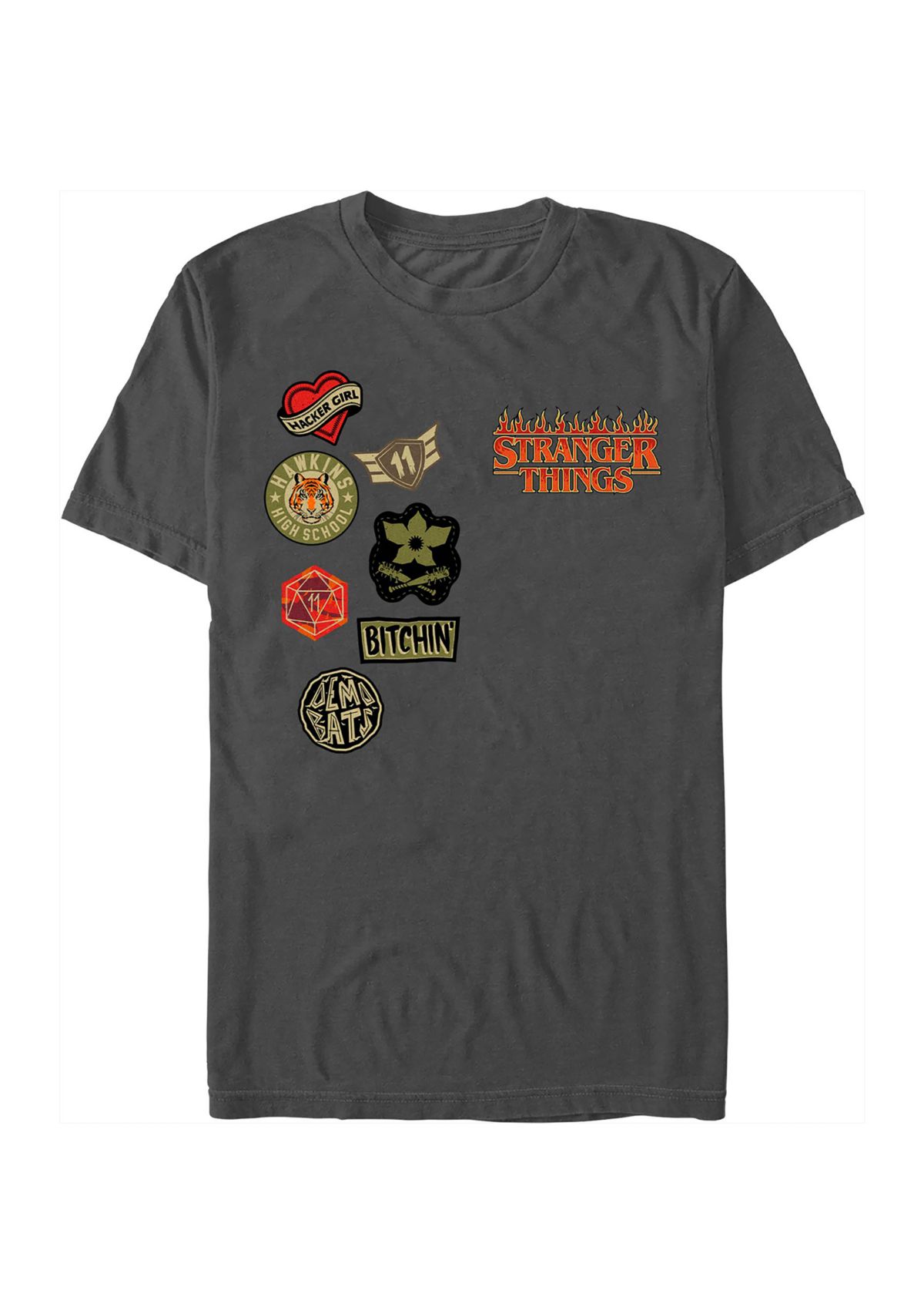 Faux Patches Graphic T-Shirt