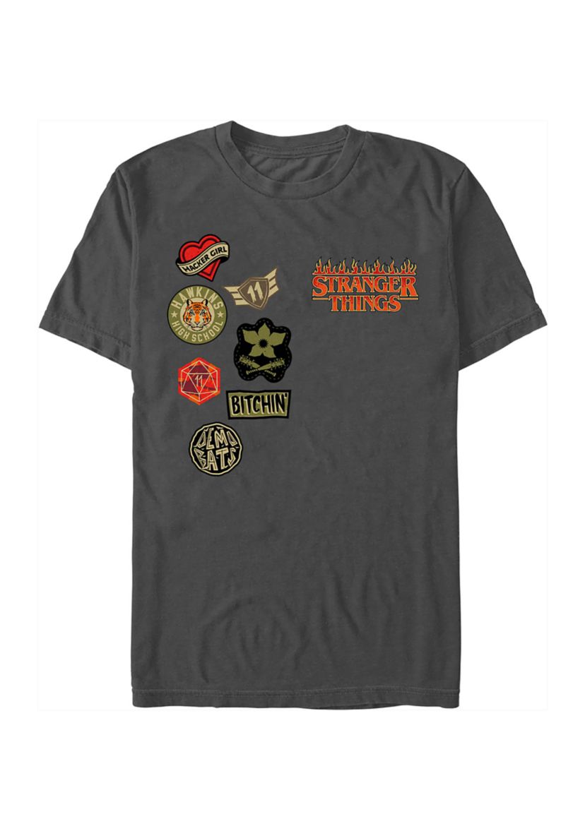 Faux Patches Graphic T-Shirt
