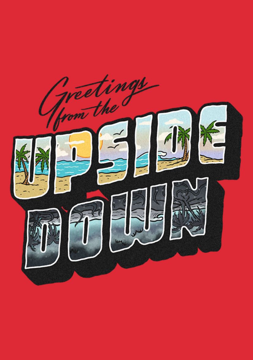 Upsidedown Postcard Graphic T-Shirt