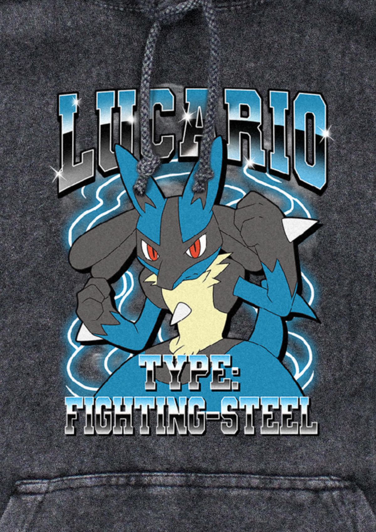Lucario Is He Graphic Fleece Hoodie