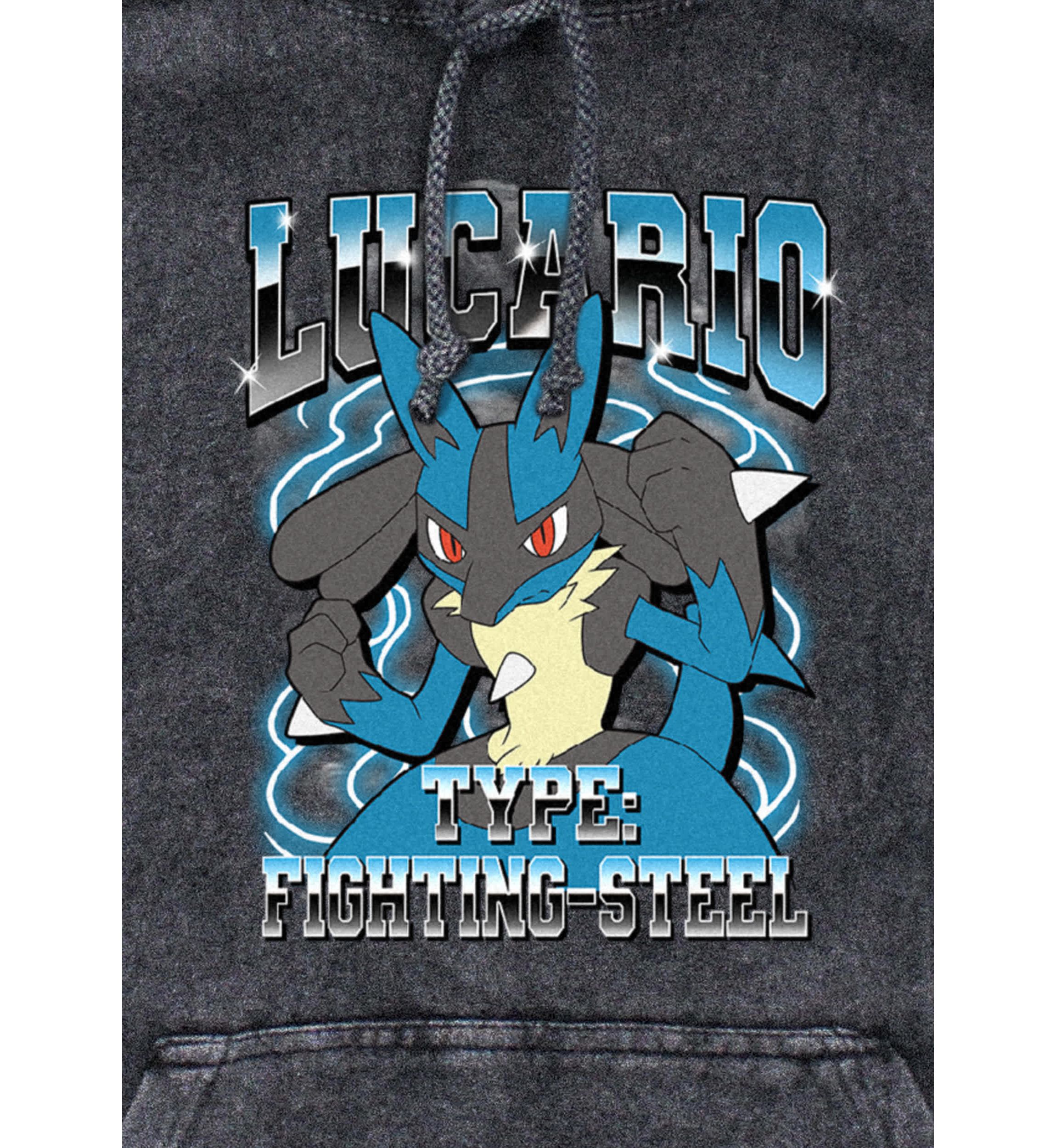 Lucario Is He Graphic Fleece Hoodie