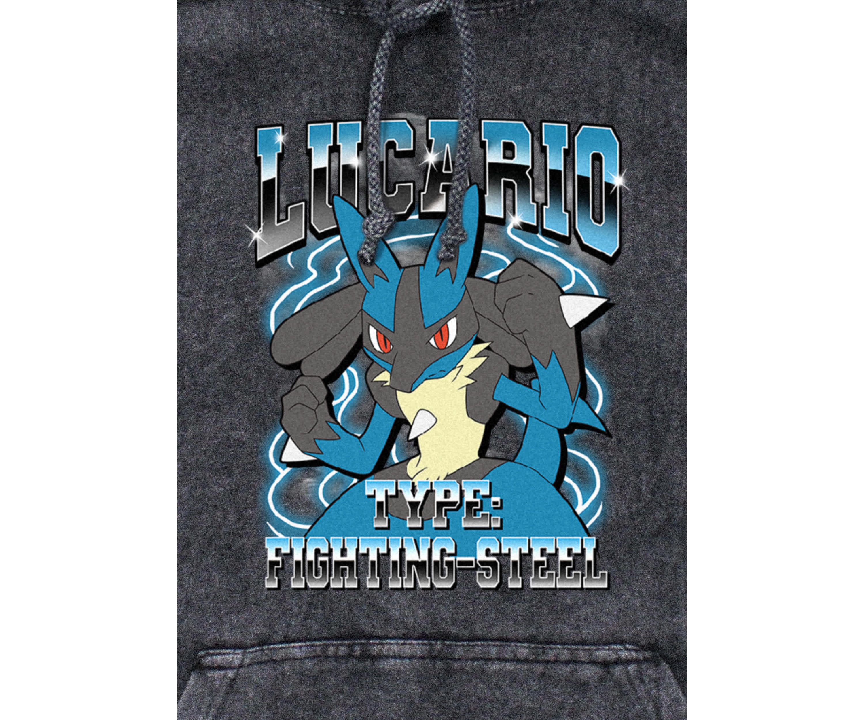 Lucario Is He Graphic Fleece Hoodie