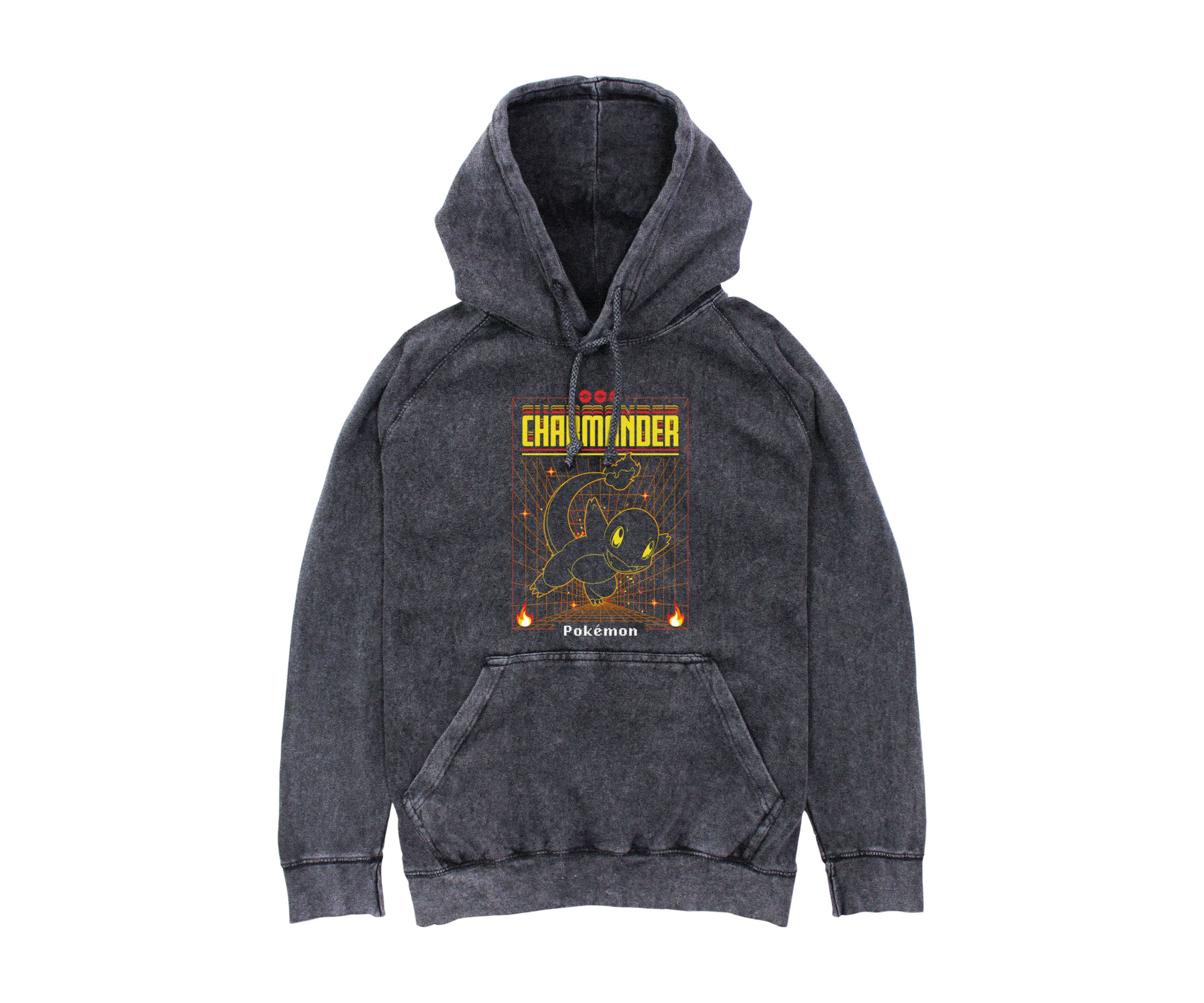 Charmander Grid Graphic Fleece Hoodie