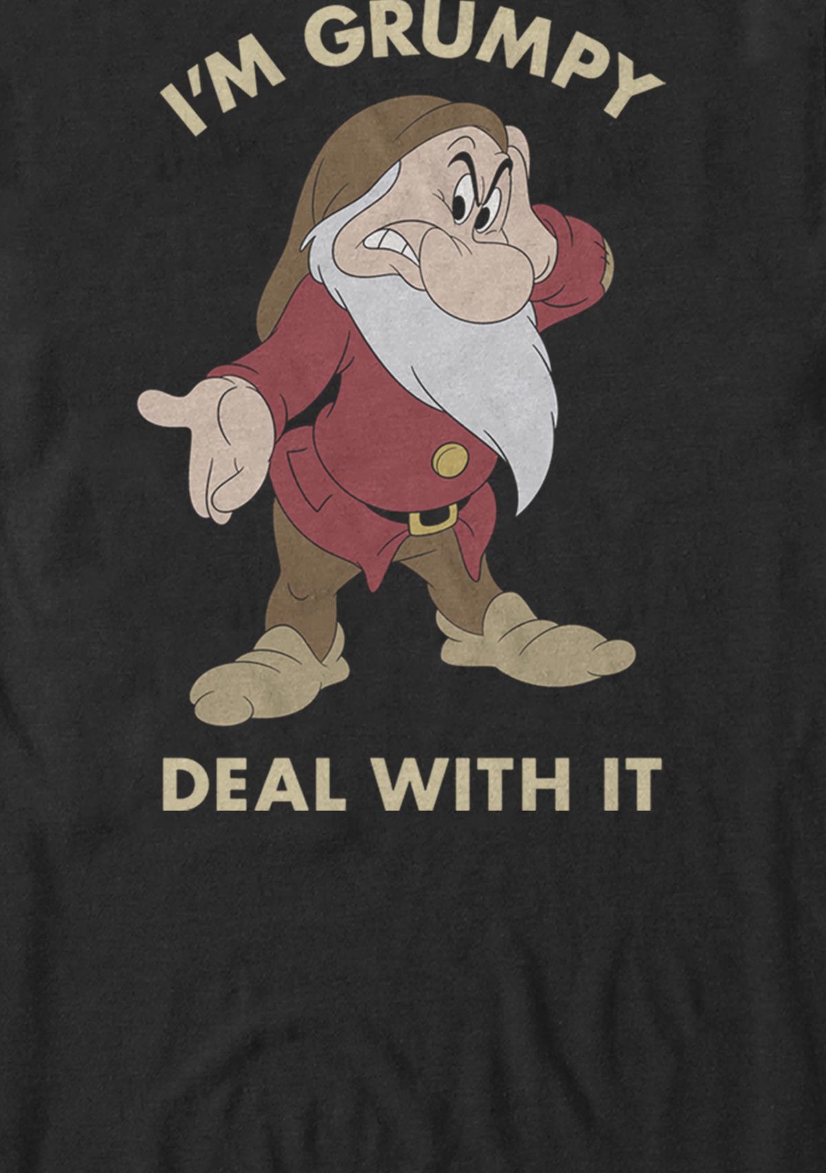 Im Grumpy Deal With It Portrait Short Sleeve T-Shirt