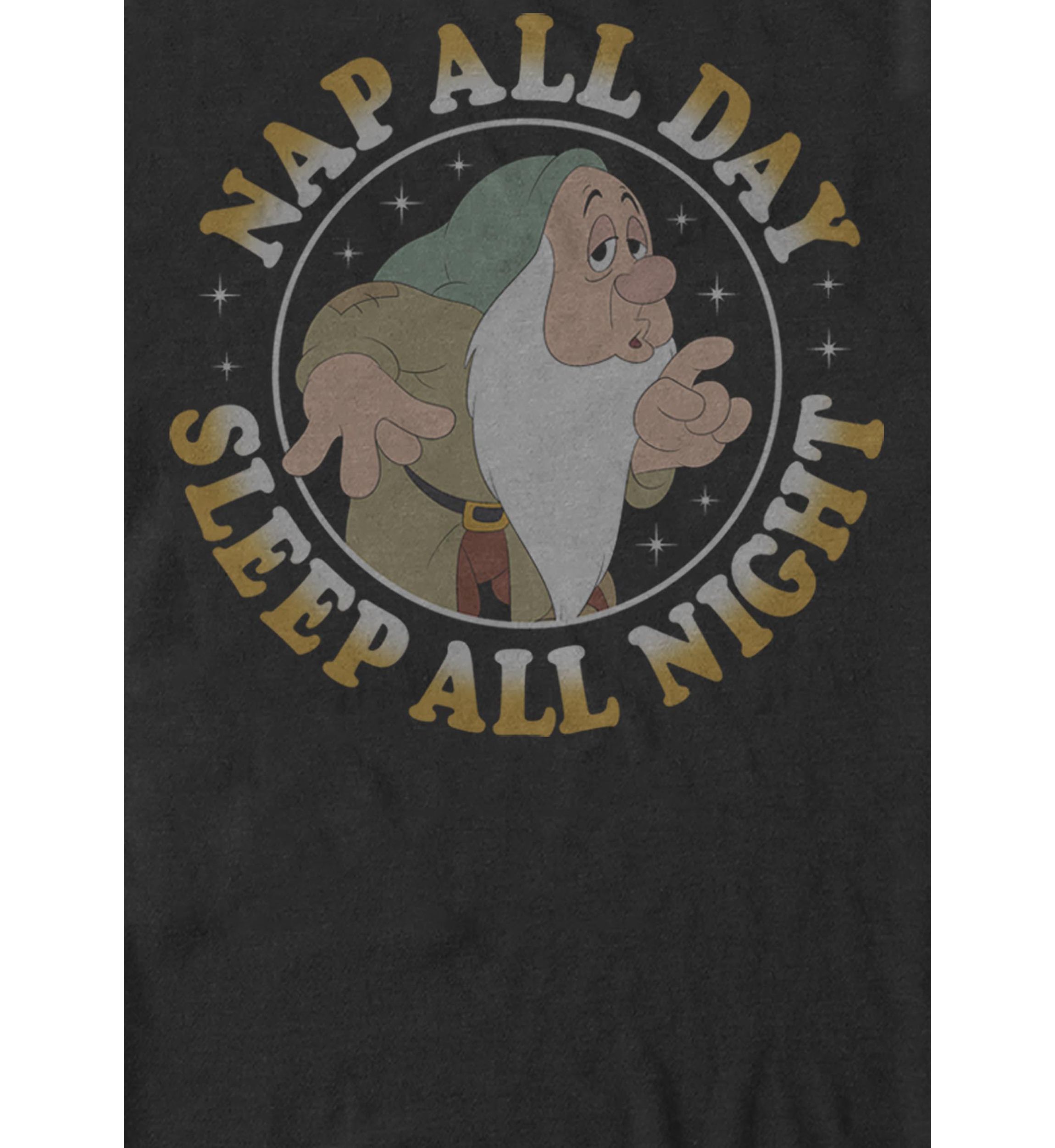 Snow White Dwarf Sleepy Nap All Day Sleep All Night Short Sleeve T-Shirt