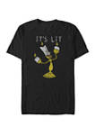 Lumiere Its Lit Humor Short Sleeve Graphic T-Shirt