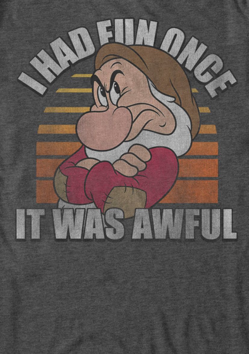 Big & Tall Disney® Princess No Fun Graphic Short Sleeve T-Shirt