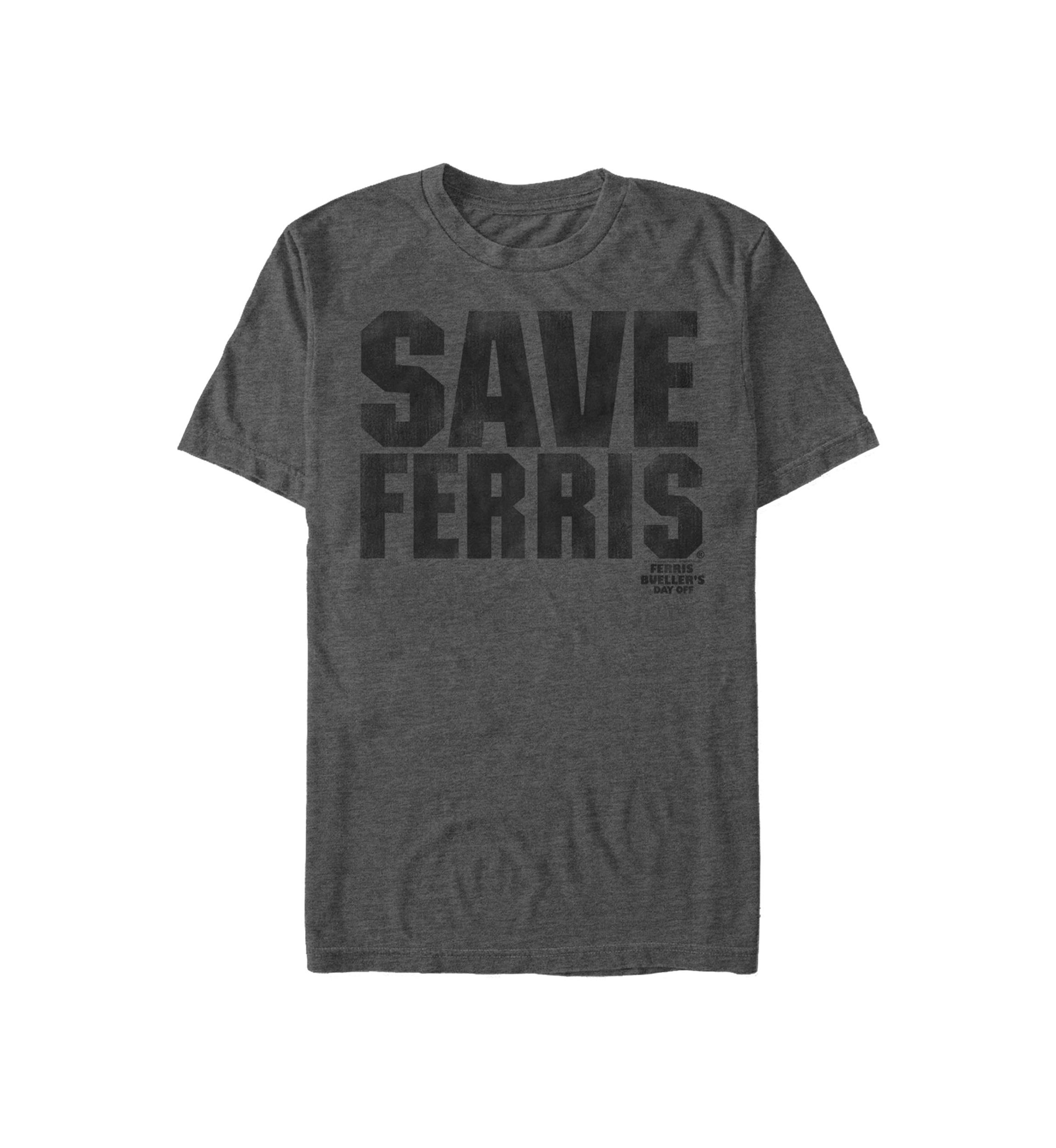 Big & Tall Save Ferris Text Short Sleeve Graphic T-Shirt