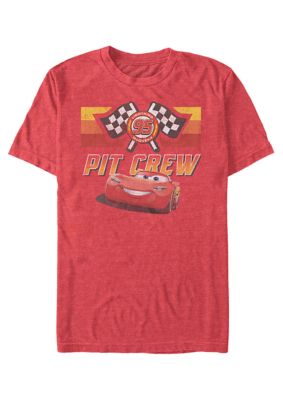 Disney Pixar Men's Pit Crew Graphic T-Shirt, Red, Large