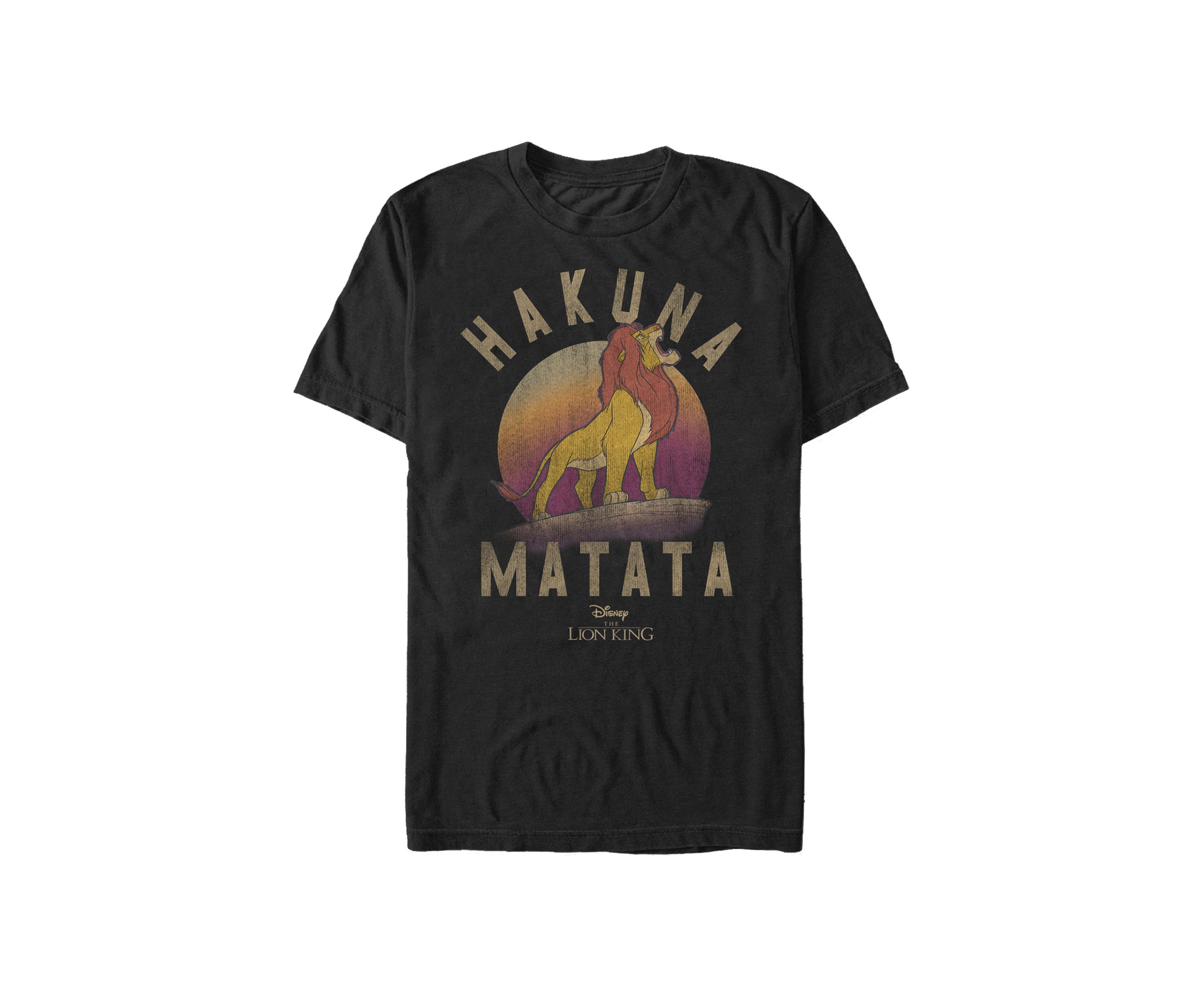 Big & Tall Lion King Hakuna Matata Simba Sunrise Short Sleeve Graphic T-Shirt