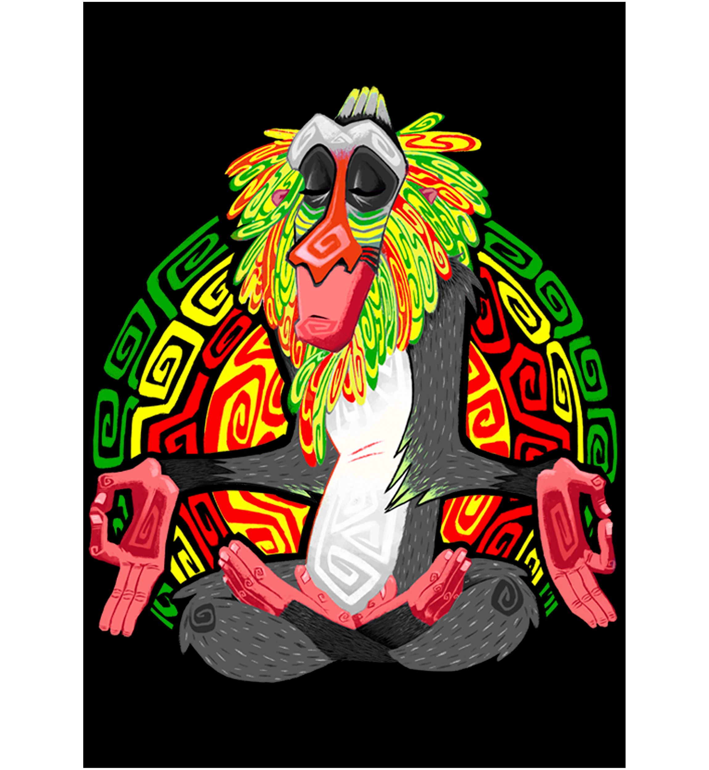 Big & Tall Lion King Freaky Rafiki Graphic Short Sleeve T-Shirt