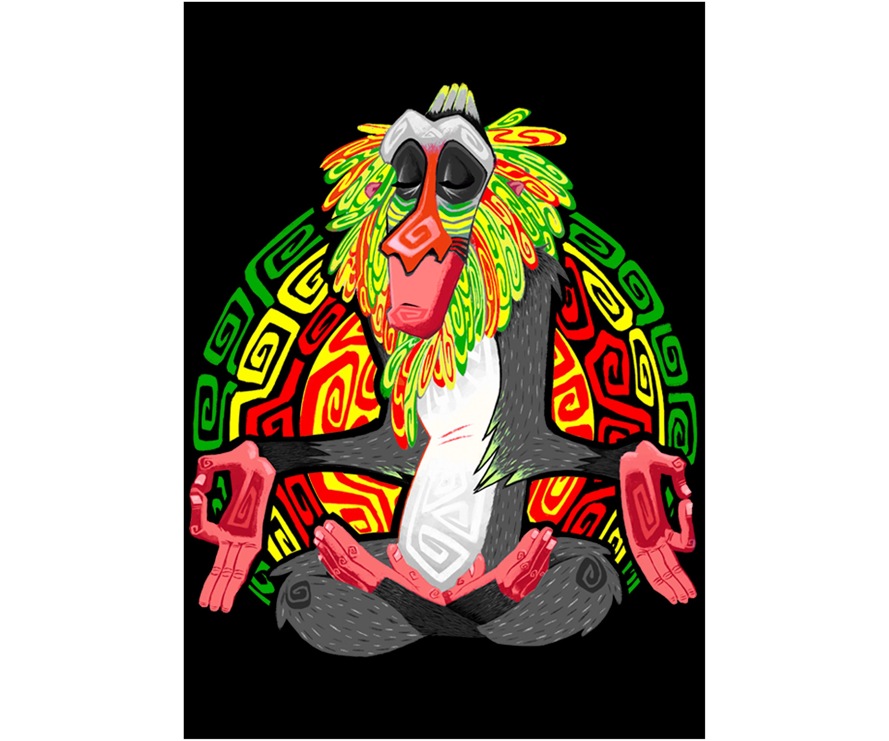 Big & Tall Lion King Freaky Rafiki Graphic Short Sleeve T-Shirt