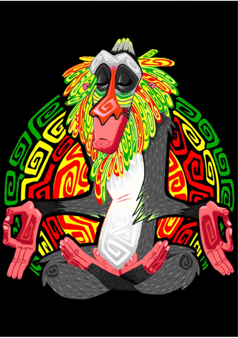 Big & Tall Lion King Freaky Rafiki Graphic Short Sleeve T-Shirt