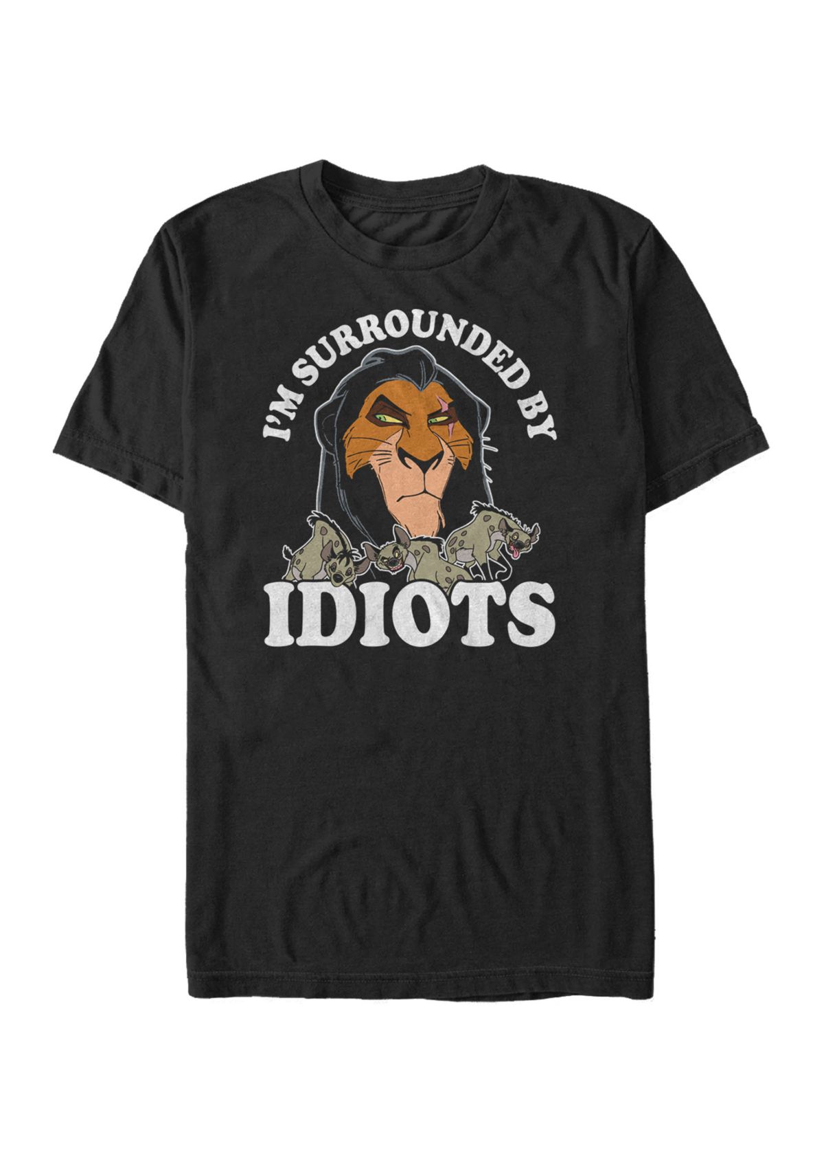 Big & Tall Lion King Scar Im Surrounded By Idiots Short Sleeve Graphic T-Shirt
