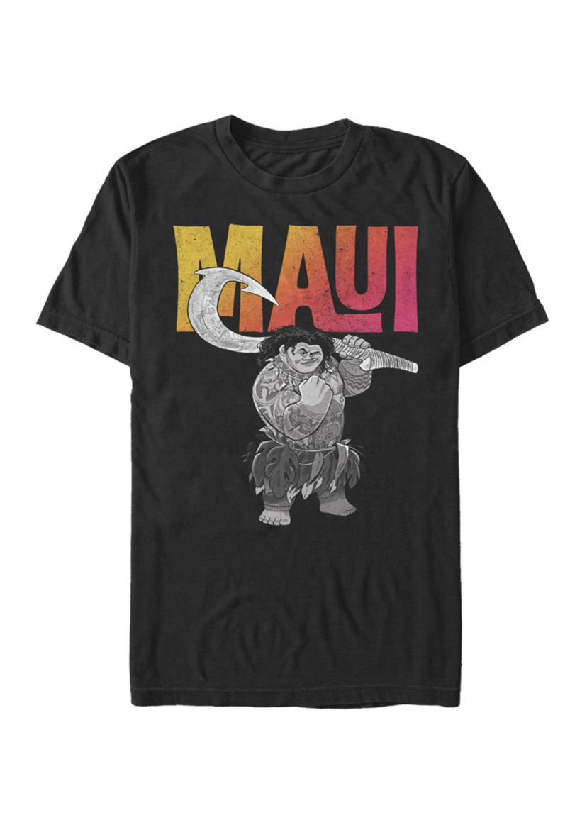 Moana Neon Maui Portrait Short Sleeve T-Shirt 