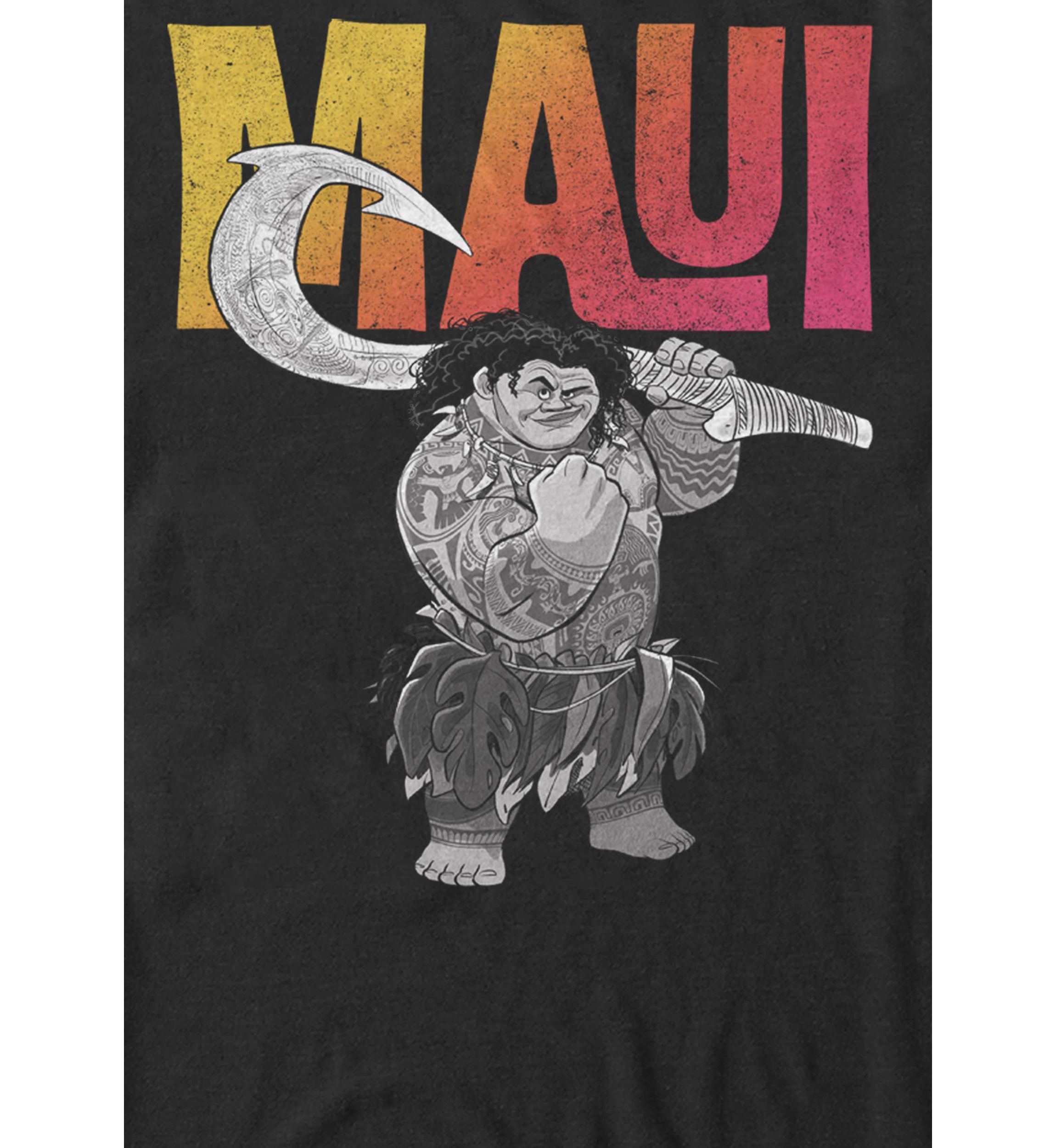 Moana Neon Maui Portrait Short Sleeve T-Shirt 