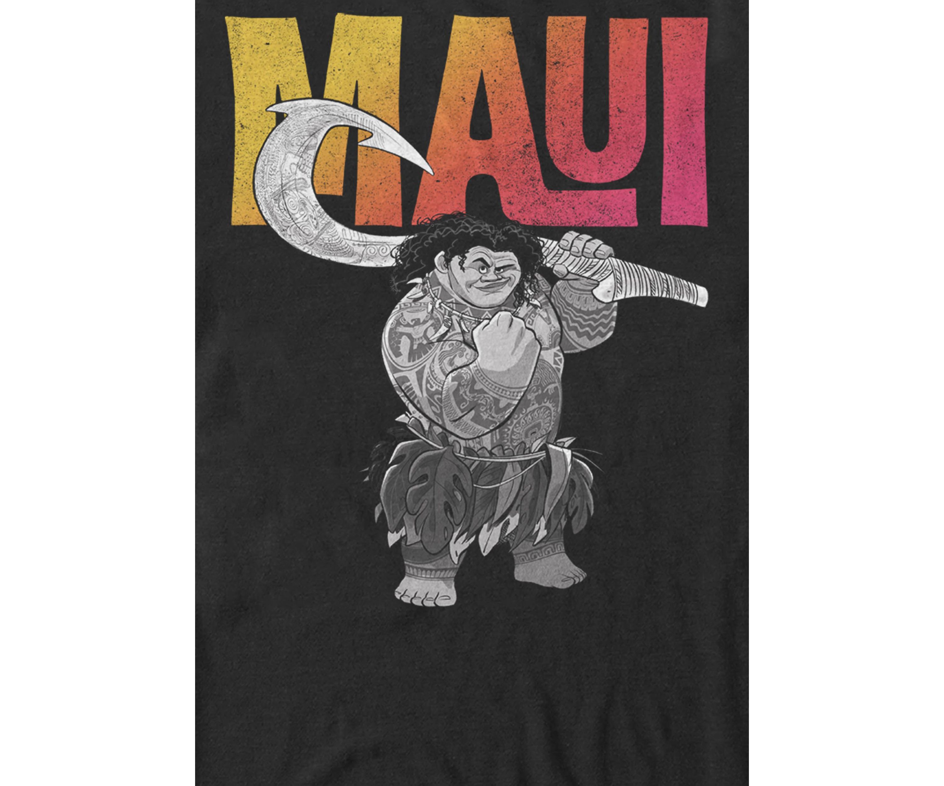 Moana Neon Maui Portrait Short Sleeve T-Shirt 