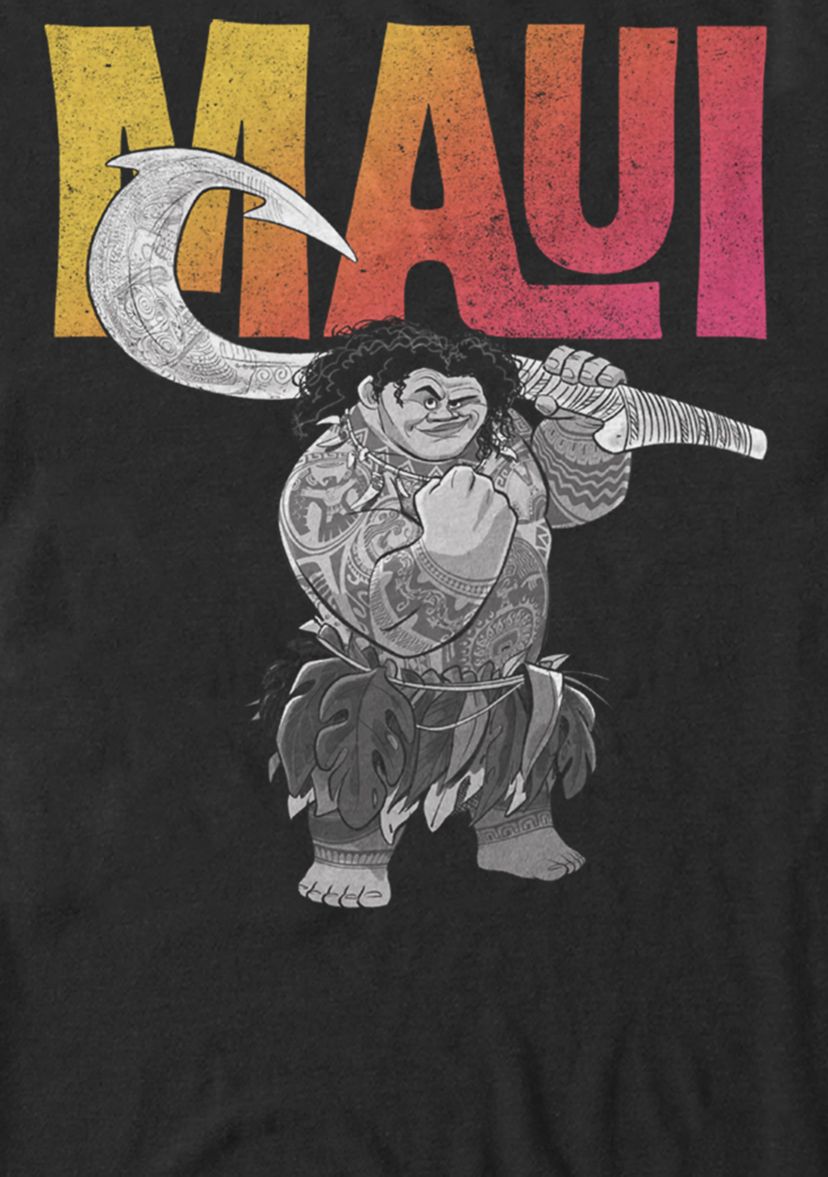 Moana Neon Maui Portrait Short Sleeve T-Shirt 