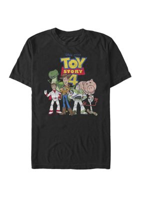 Disney Pixar Men's Big & Tall Toy Story 4 Group Short Sleeve Graphic T-Shirt, Black, 3XL