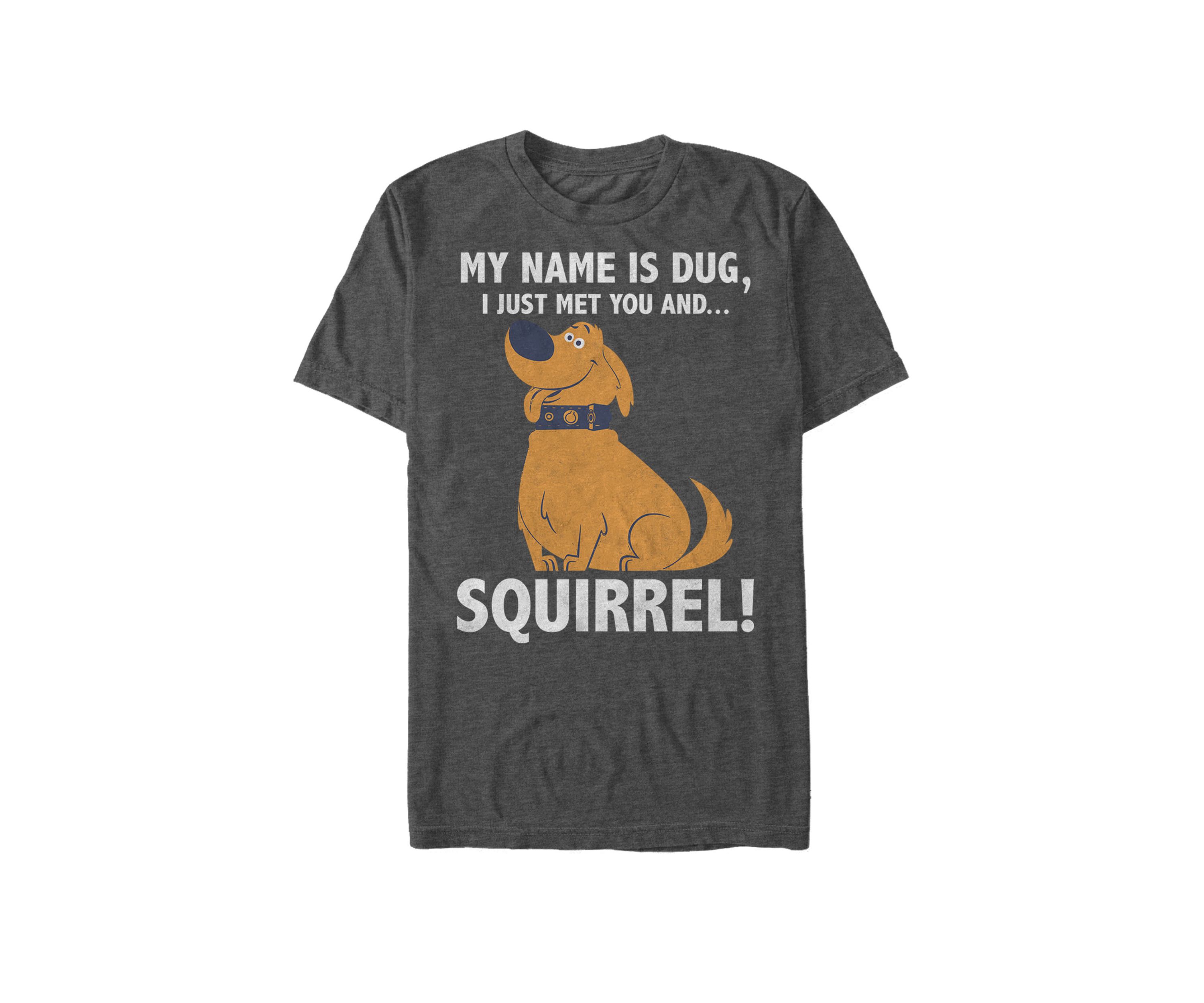 Up My Name is Dug Squirrel Short Sleeve T-Shirt 