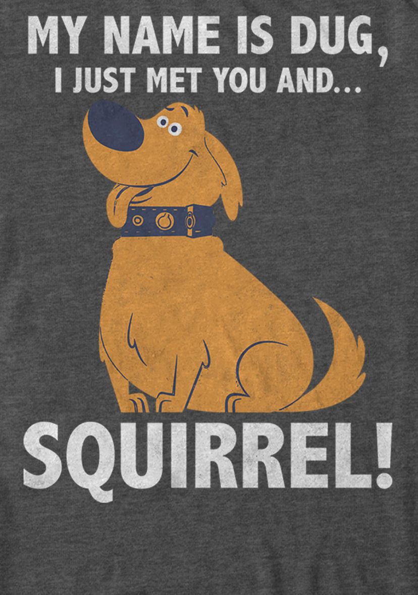 Up My Name is Dug Squirrel Short Sleeve T-Shirt 