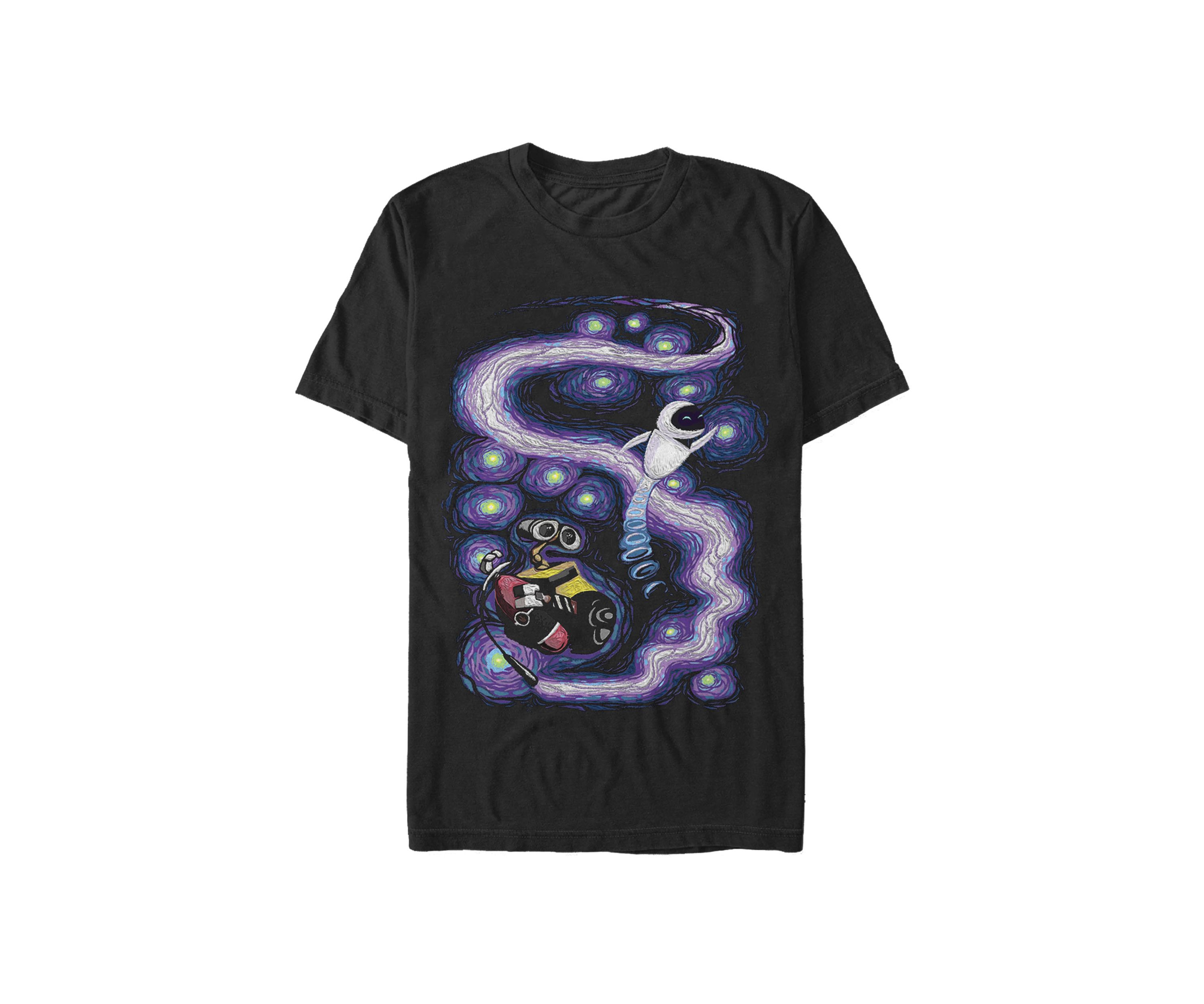Big & Tall Wall-E Eve Starry Night Short Sleeve Graphic T-Shirt