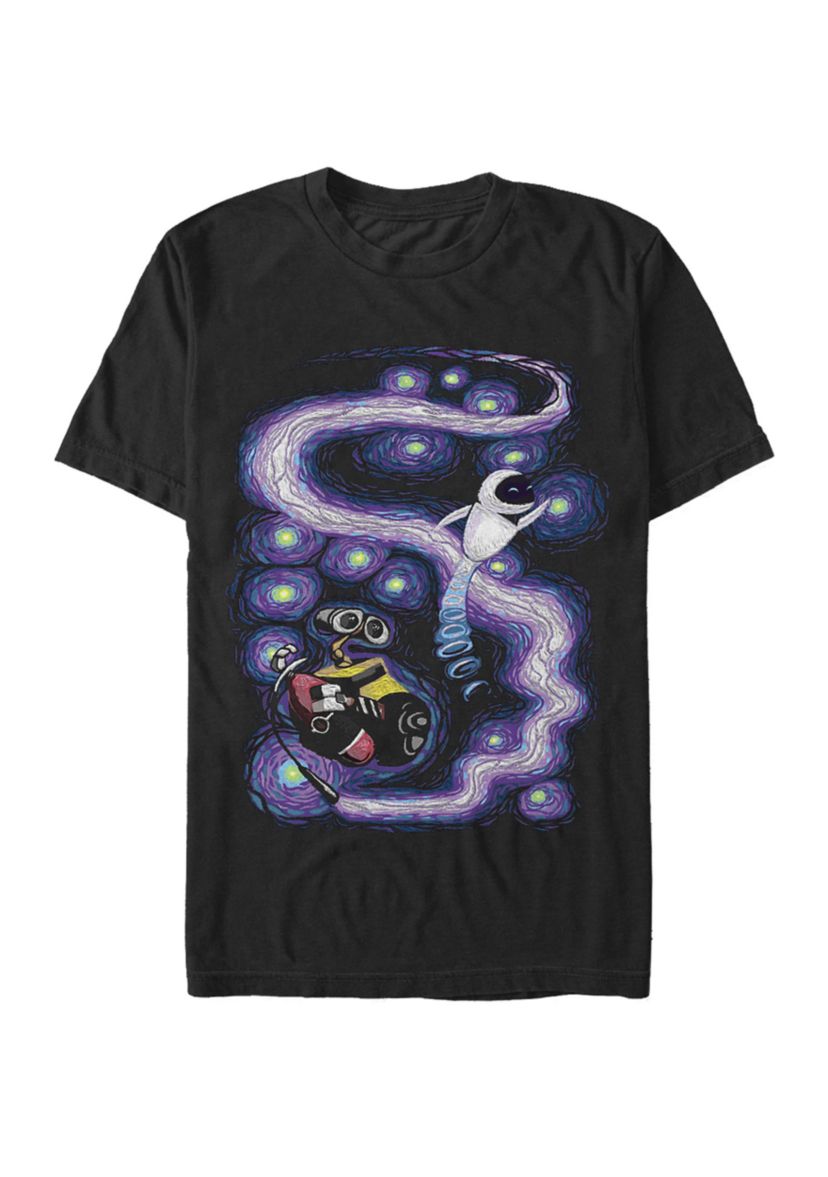 Big & Tall Wall-E Eve Starry Night Short Sleeve Graphic T-Shirt