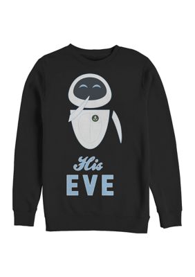 Disney Pixar Men's Wall-E His Eve Crew Fleece Graphic Sweatshirt