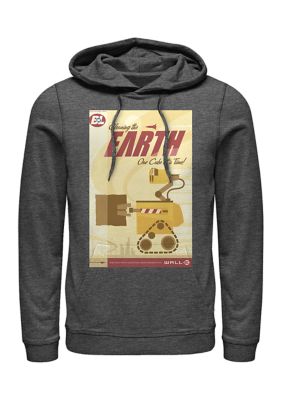 Disney Pixar Men's Wall-E Cleaning The Earth Poster Graphic Fleece Hoodie