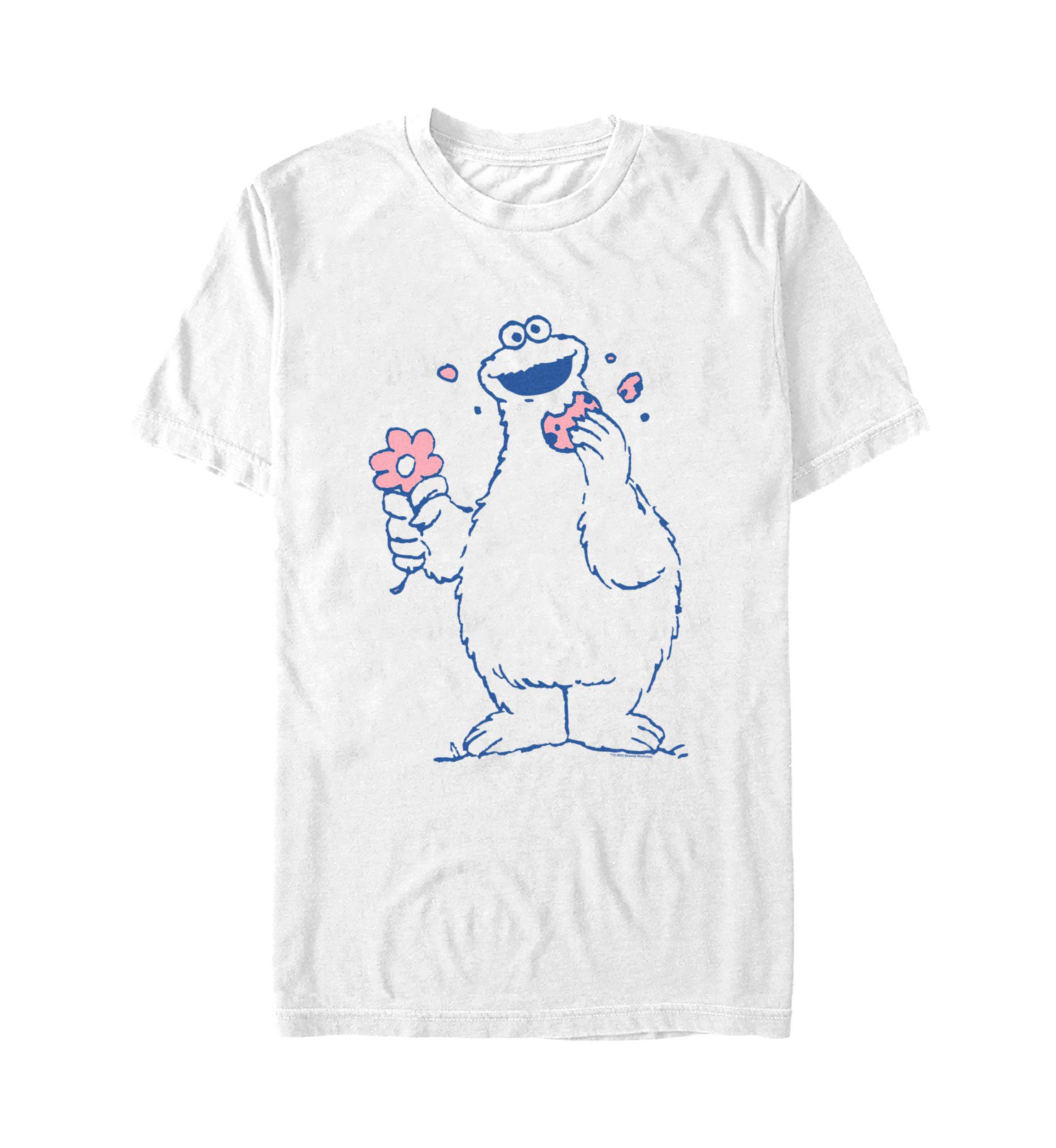 Cookie Monster Flower Graphic T-Shirt