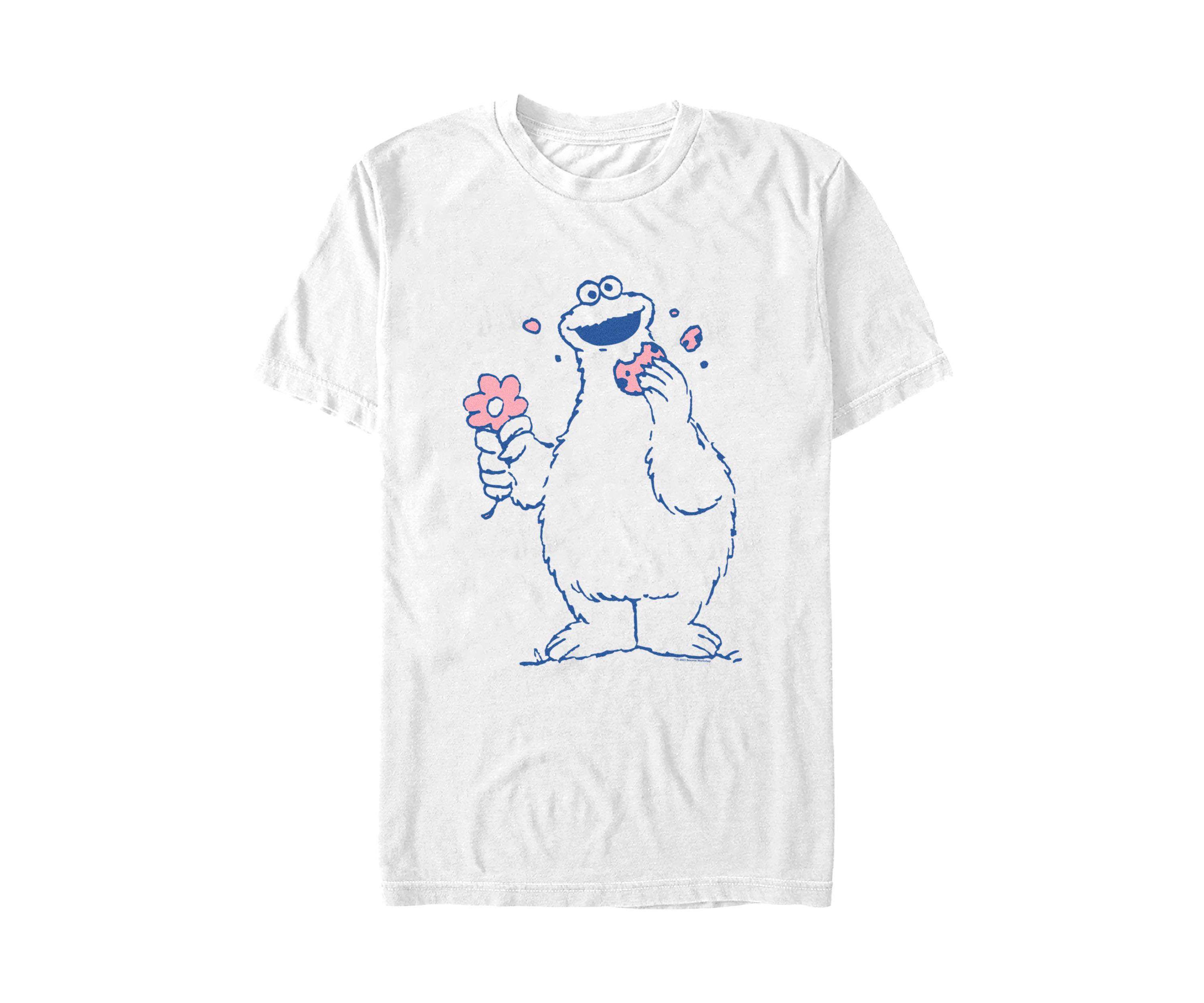 Cookie Monster Flower Graphic T-Shirt