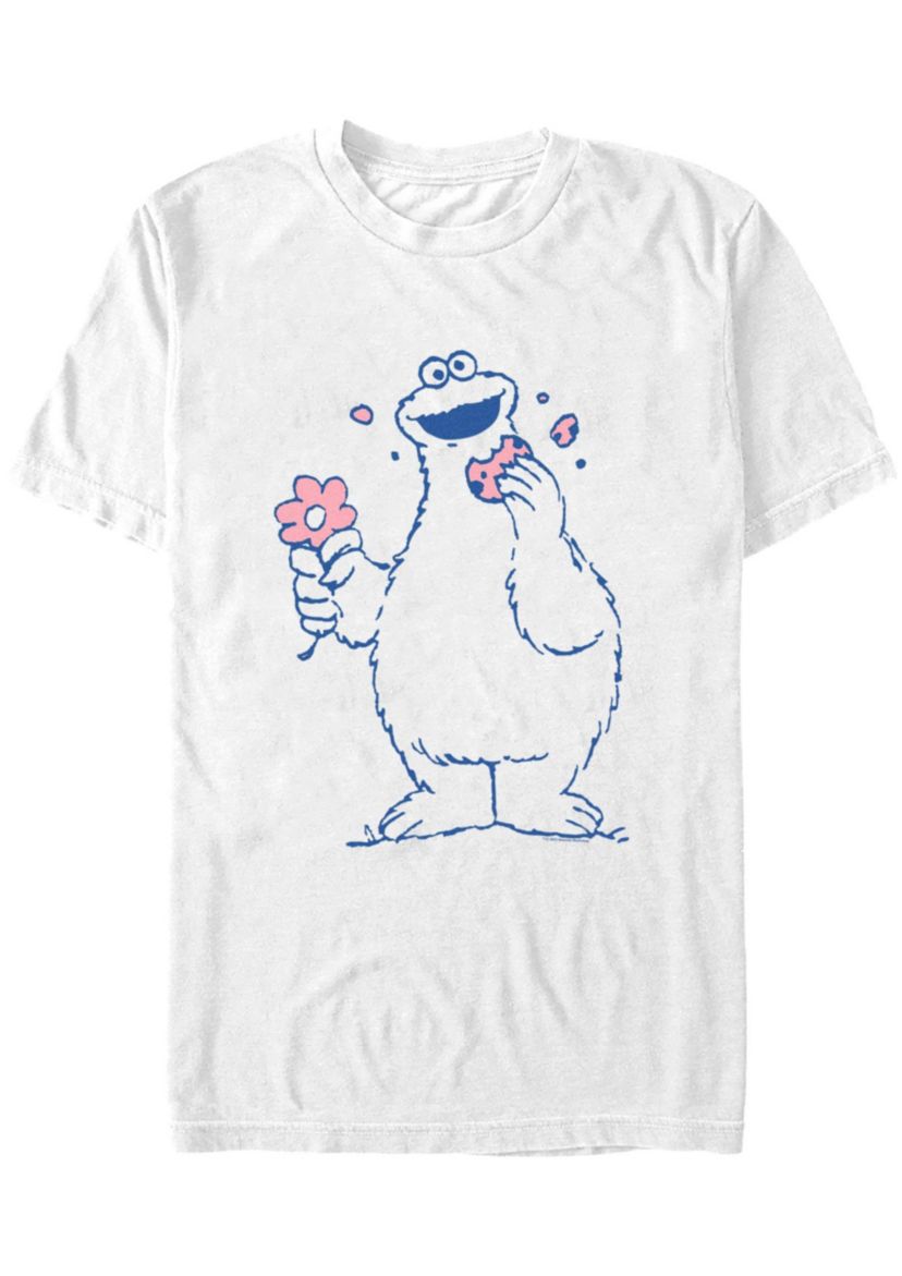Cookie Monster Flower Graphic T-Shirt