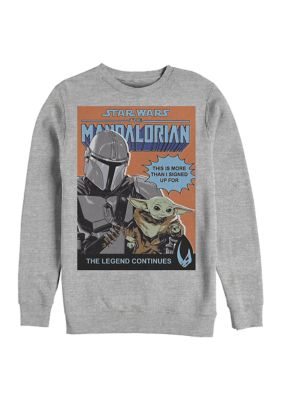 Men's Star Wars The Mandalorian Signed Up For Poster Crew Fleece Graphic Sweatshirt