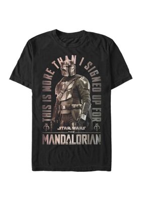 Star Wars Men's The Mandalorian Signed Up Short Sleeve Graphic T-Shirt