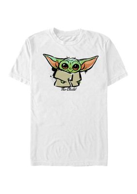Star Wars The Mandalorian Men's Bb Child Paint Short Sleeve Graphic T-Shirt