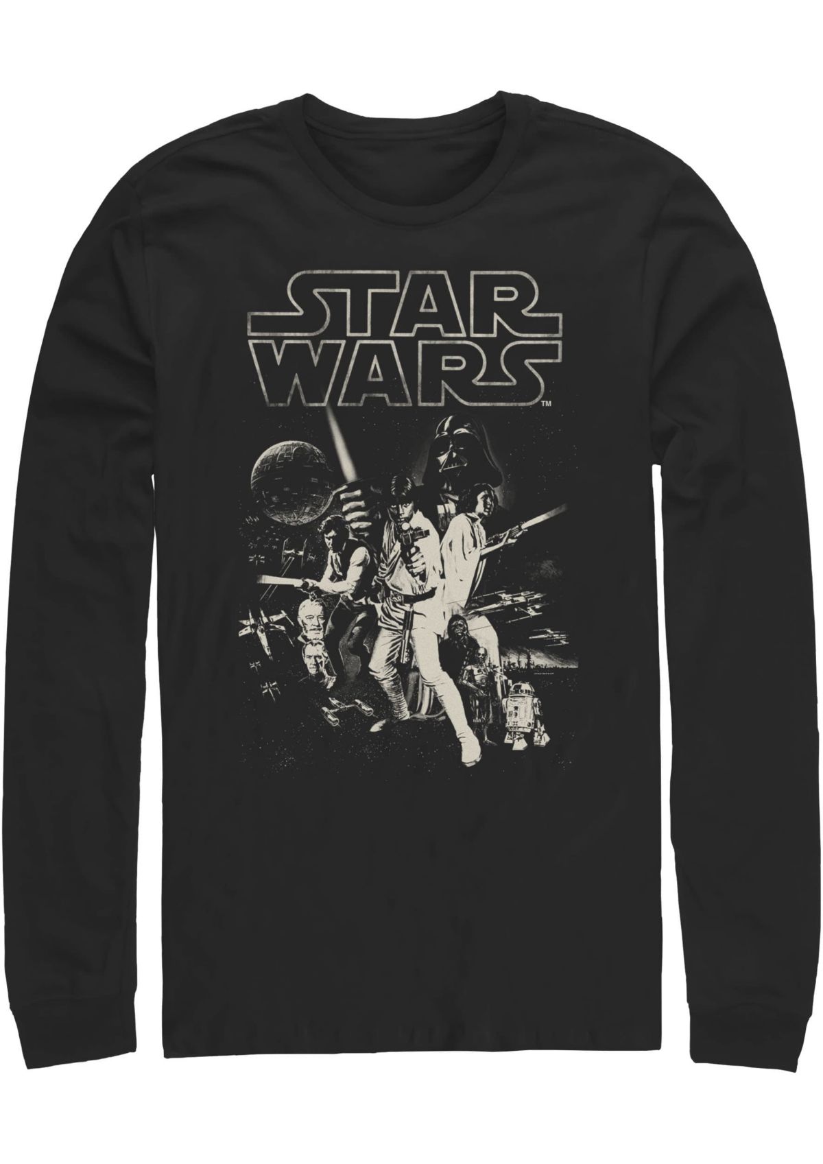 Distress Poster Graphic Long Sleeve T-Shirt