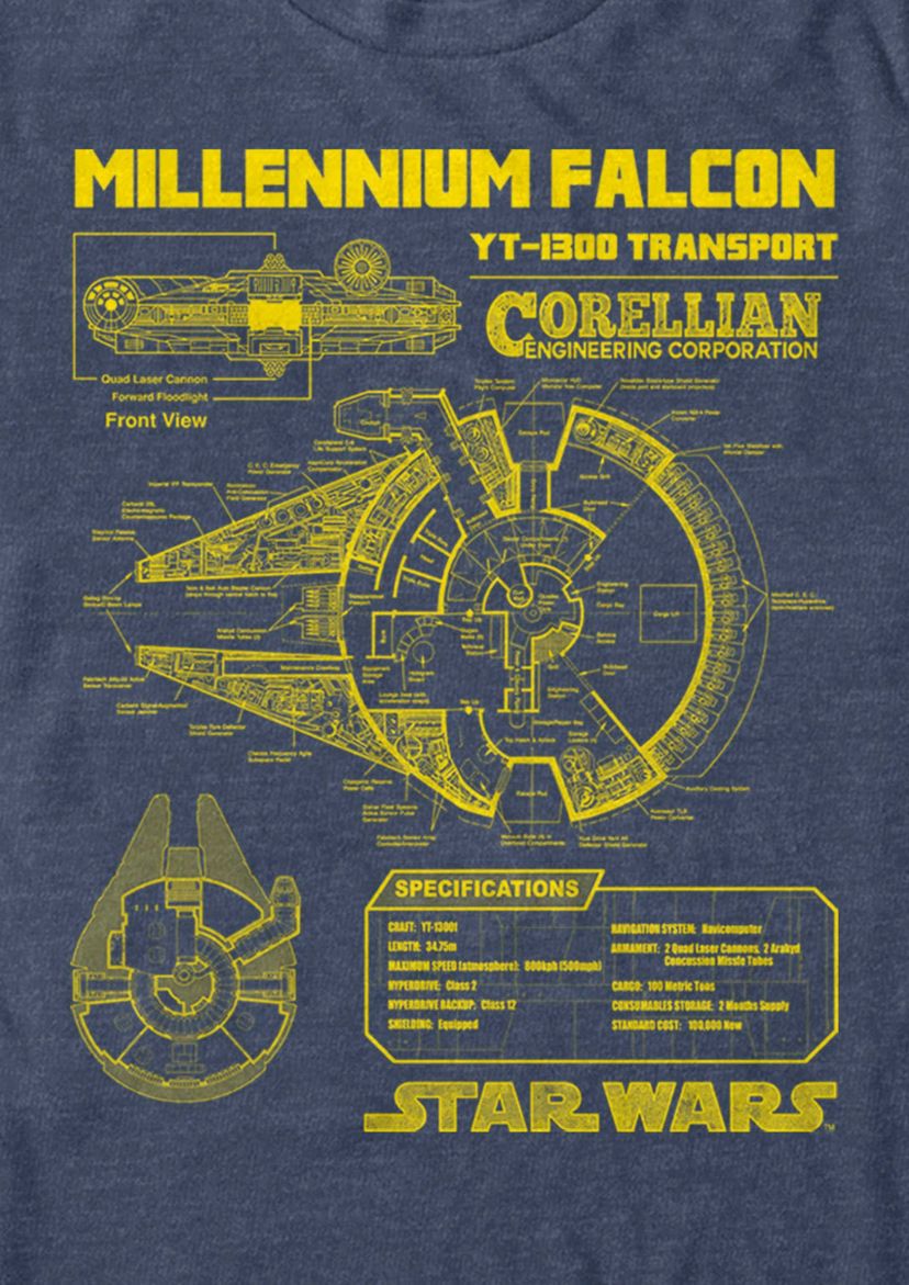 Falcon Schematic Graphic T-Shirt