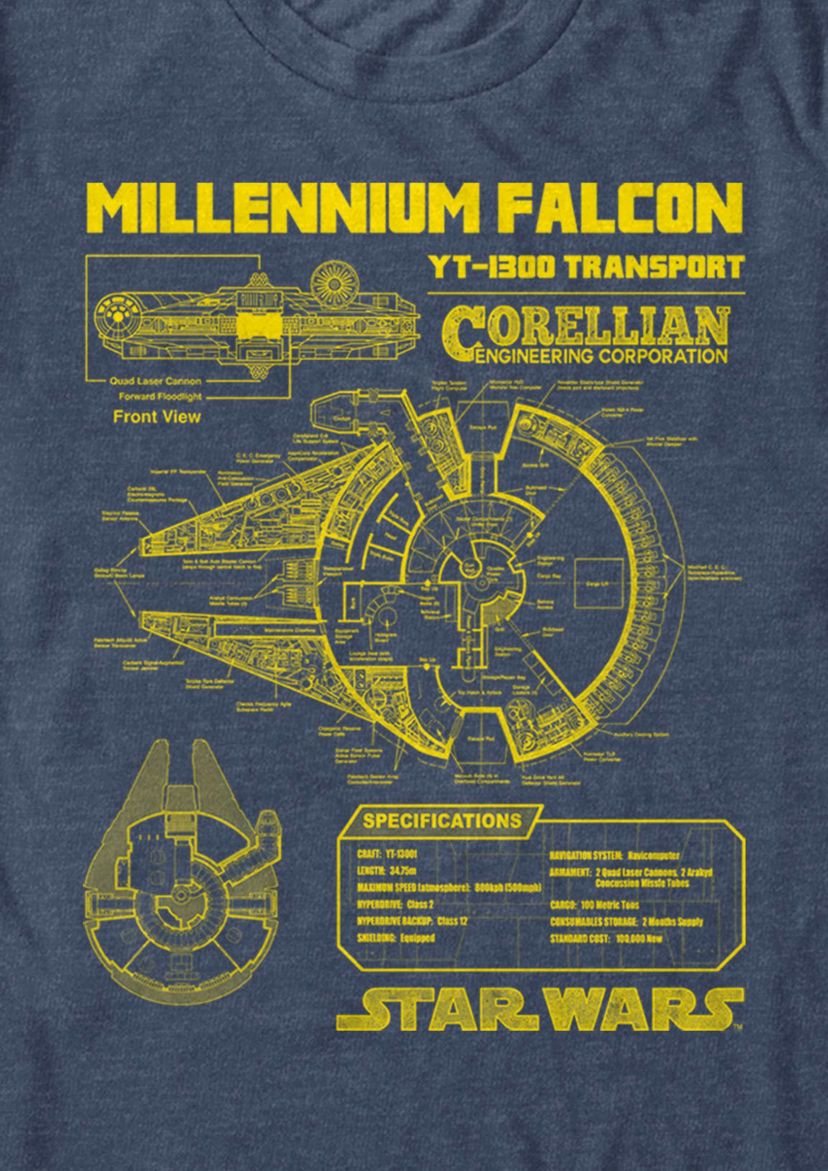 Falcon Schematic Graphic T-Shirt