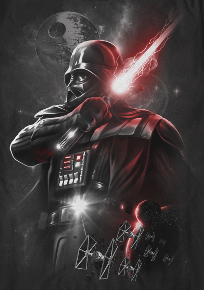 Darth Vader Lightsaber Portrait Short-Sleeve T-Shirt