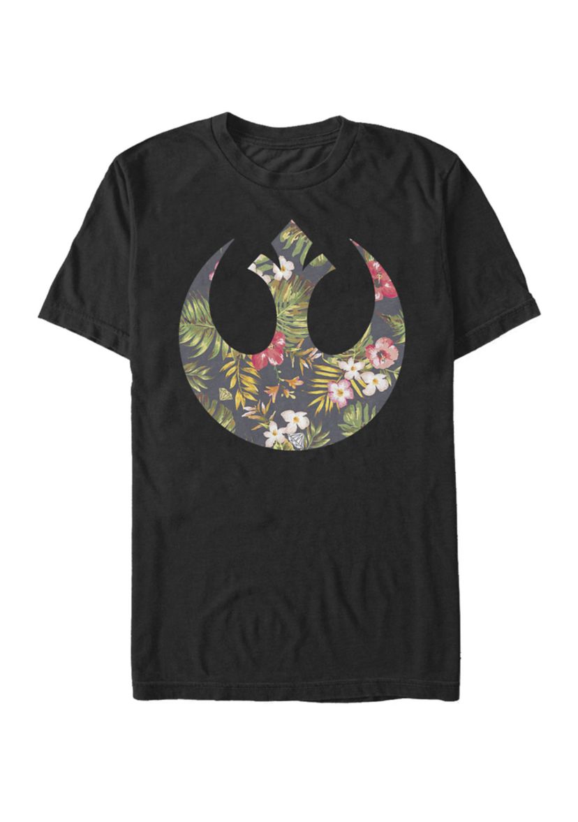 Big & Tall Floral Rebel Alliance Logo Short Sleeve T-Shirt