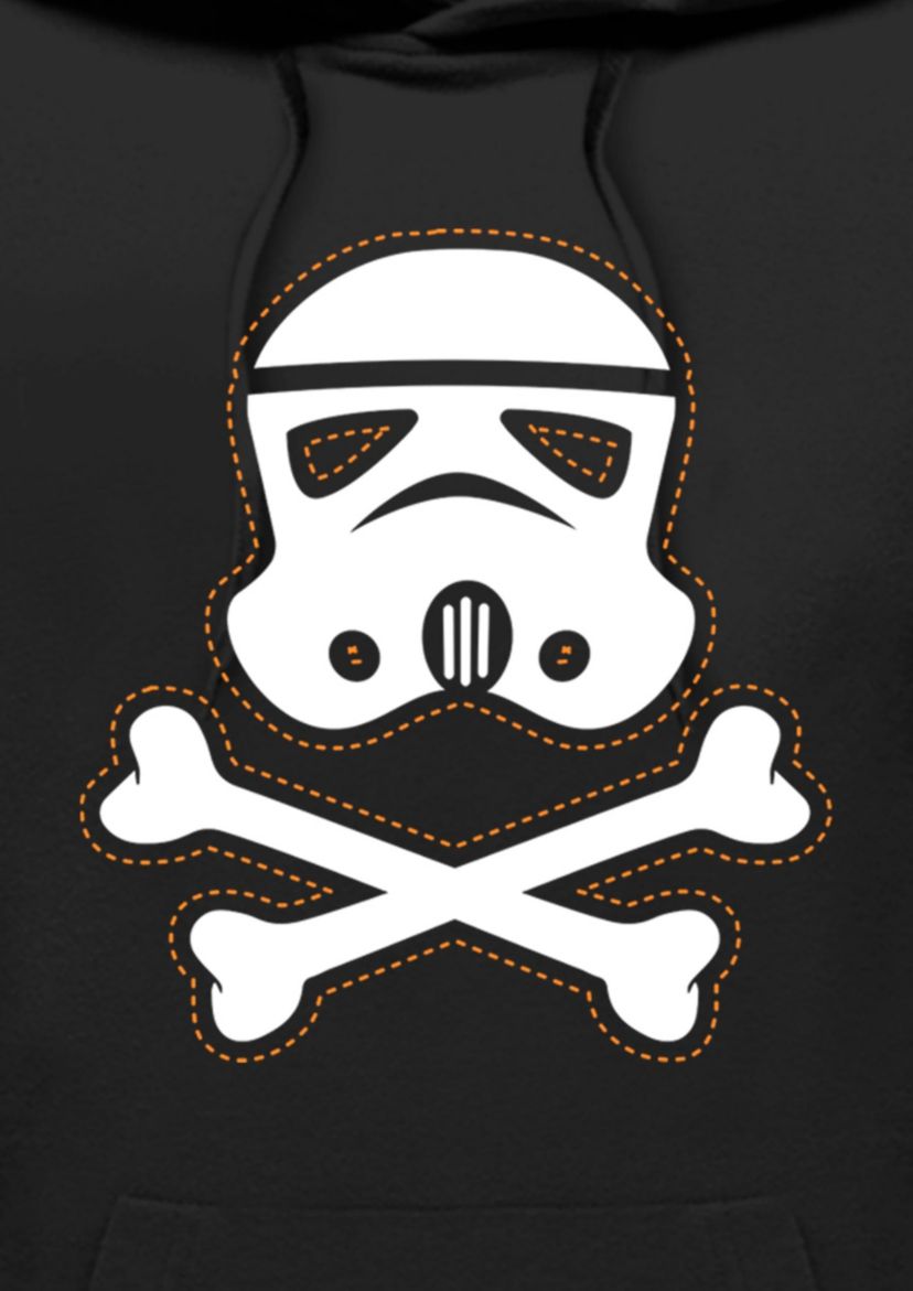 Trooper Skull Patch Graphic Fleece Hoodie