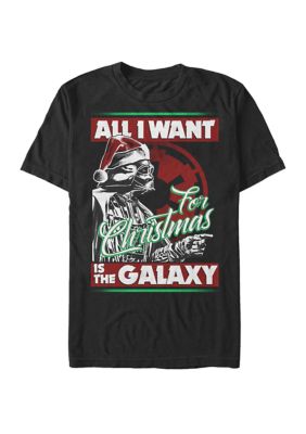 Star Wars Men's Big & Tall Darth Vader All I Want For Christmas Is The Galaxy, Black, 3XL
