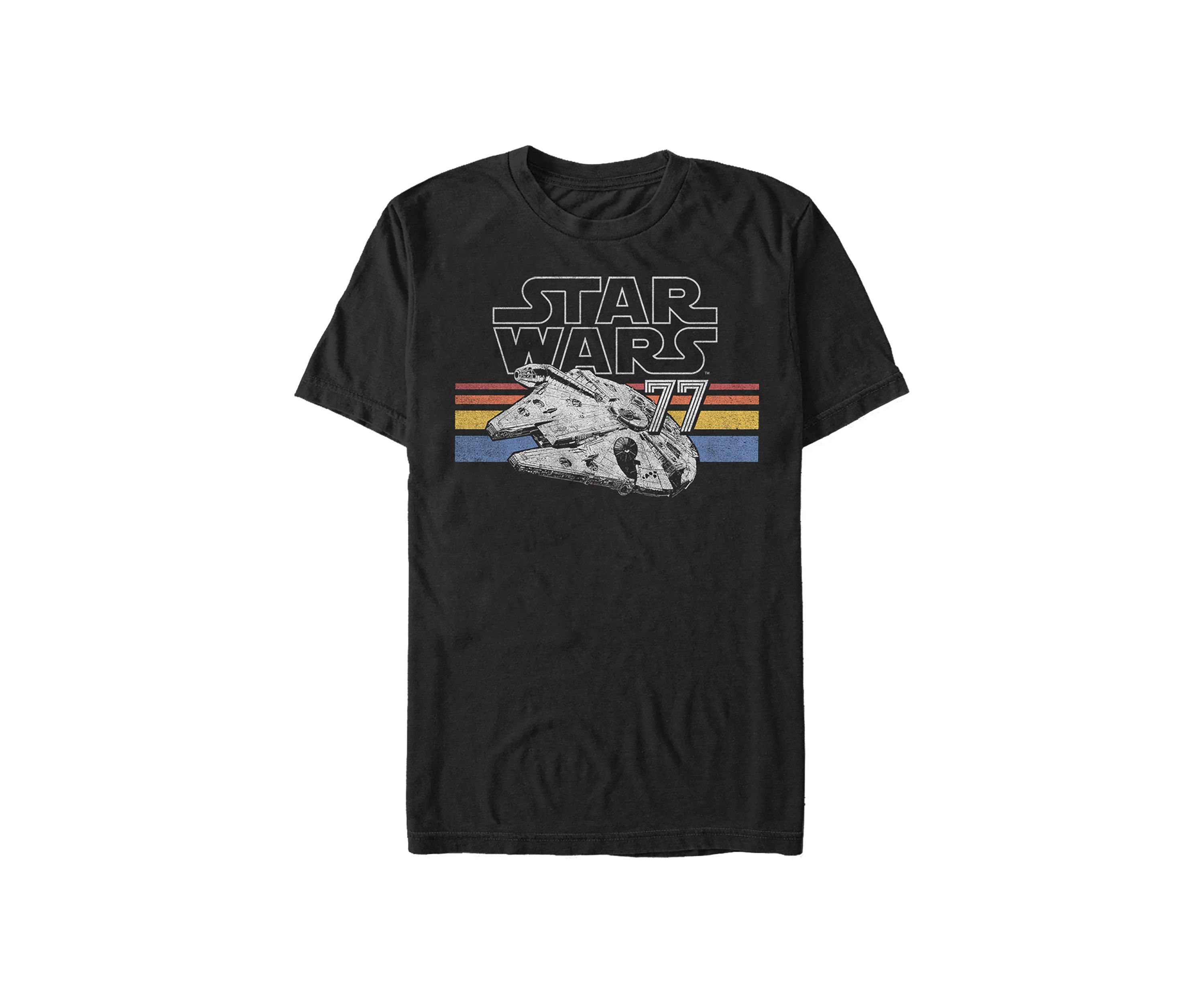 Big & Tall Star Wars Falcon Stripes Graphic Short Sleeve T-Shirt
