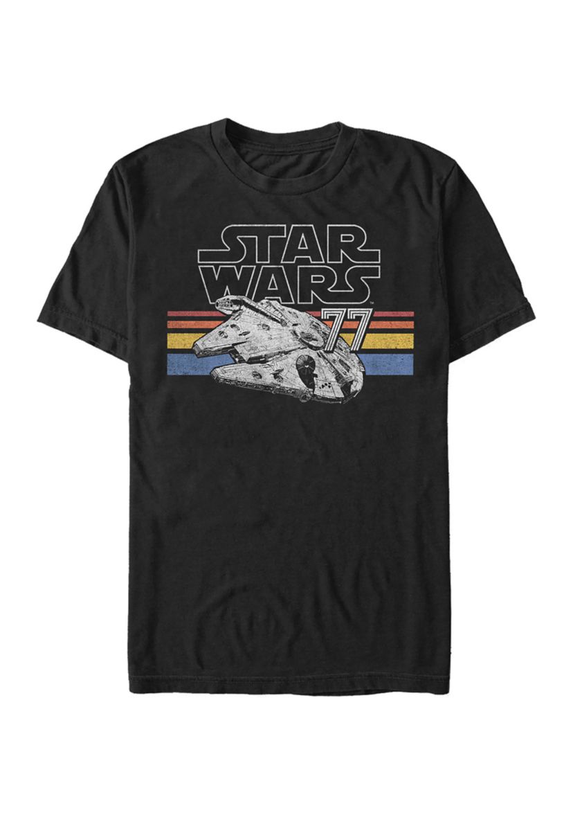 Big & Tall Star Wars Falcon Stripes Graphic Short Sleeve T-Shirt