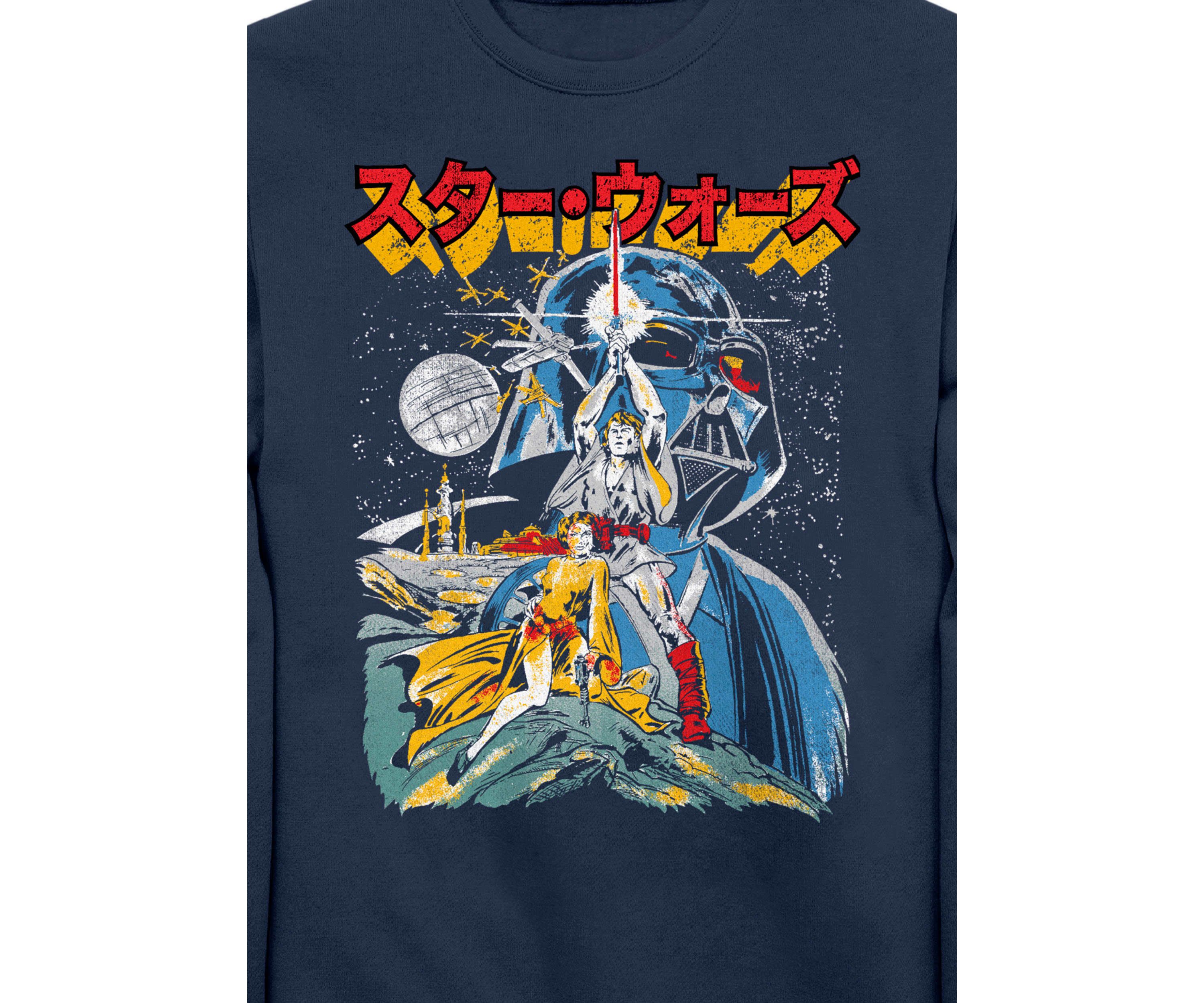 Kanji Poster Graphic Crew Fleece Sweatshirt
