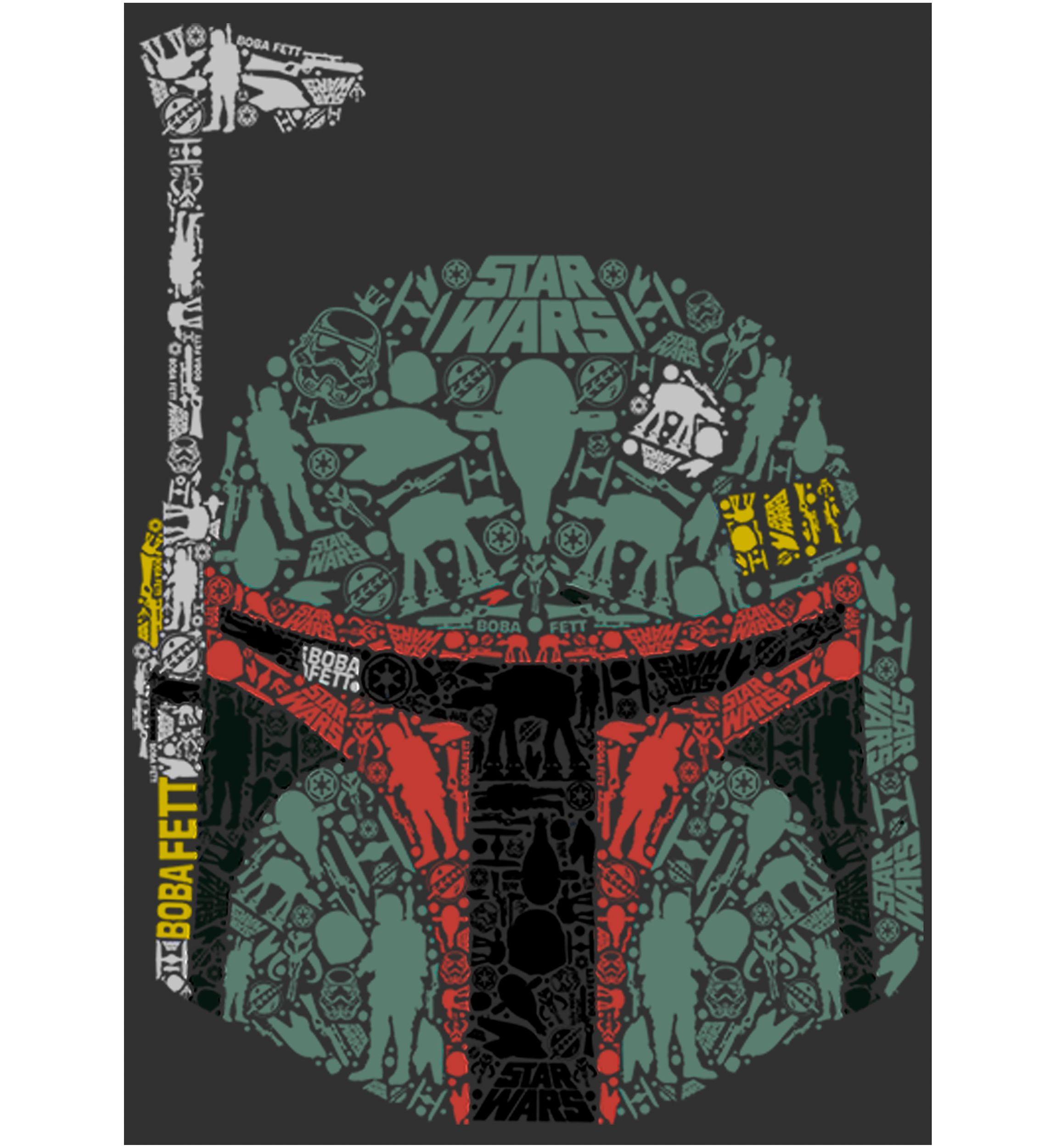 Big & Tall Star Wars Boba Icons Graphic Short Sleeve T-Shirt