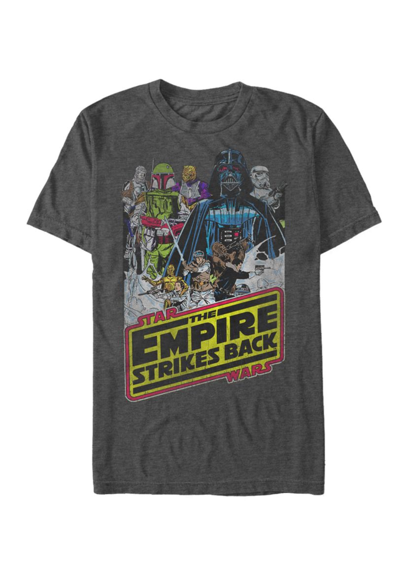 Big & Tall Empire Strikes Back Group Poster Short Sleeve T-Shirt