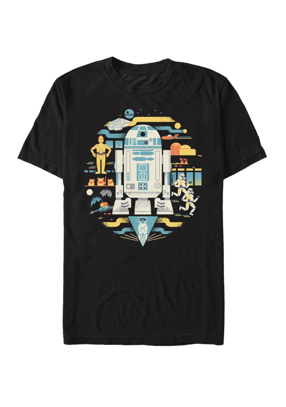 Distressed Pop Art Collage Short Sleeve T-Shirt 