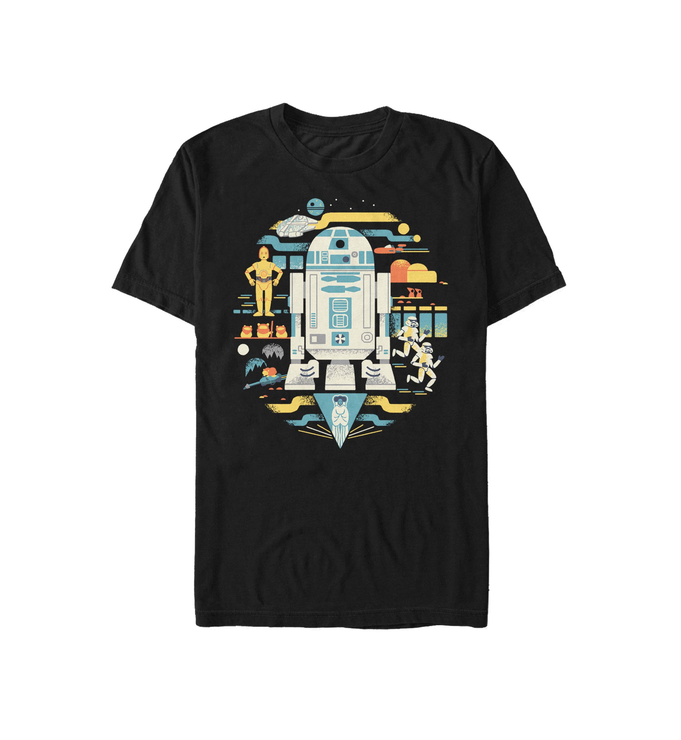 Distressed Pop Art Collage Short Sleeve T-Shirt 