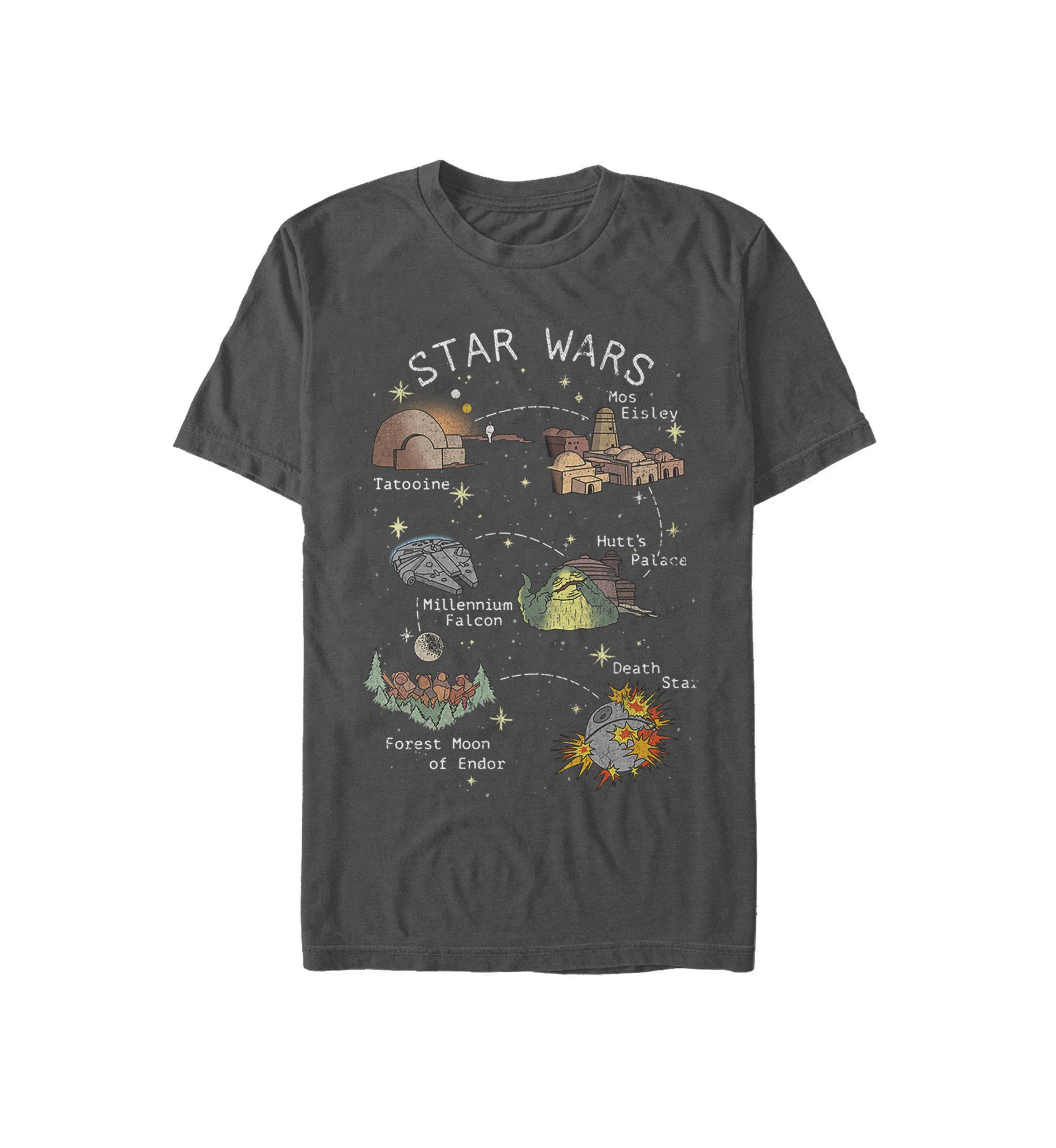 Vibrant Pop Art Map Short Sleeve T-Shirt 